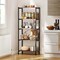 Costway 1/2 PCS 5-Tier Bookshelf Bookcase with Metal Frame & Dual Anti-Tipping Kits Storage Rack
